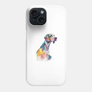 American Leopard Hound Dog In Watercolor & Pen Phone Case