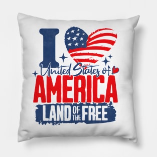 I Love America  - Celebrate 4th of July in Style Pillow