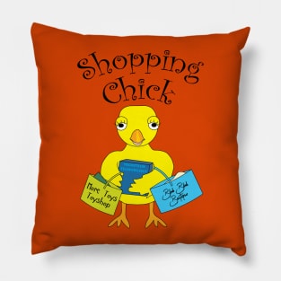 Shopping Chick Text Pillow