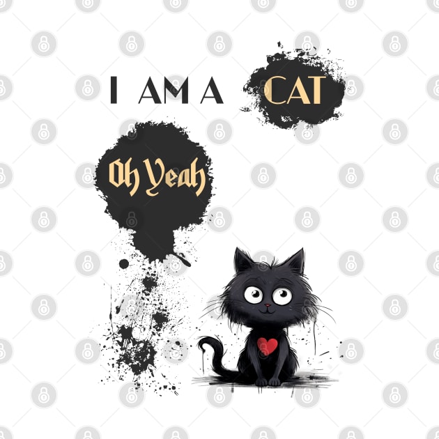 I AM A CAT Oh Yeah by DavidBriotArt