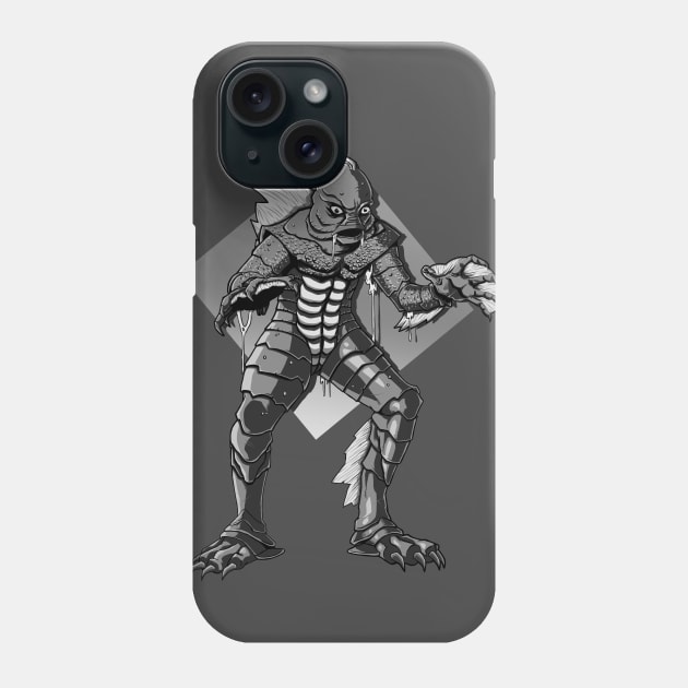 Creature from the Black Lagoon Black and White Phone Case by LKSComic