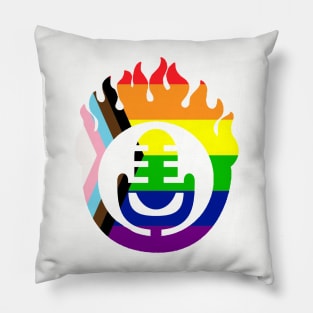 Flaming Microphone - Pride Month Pillow