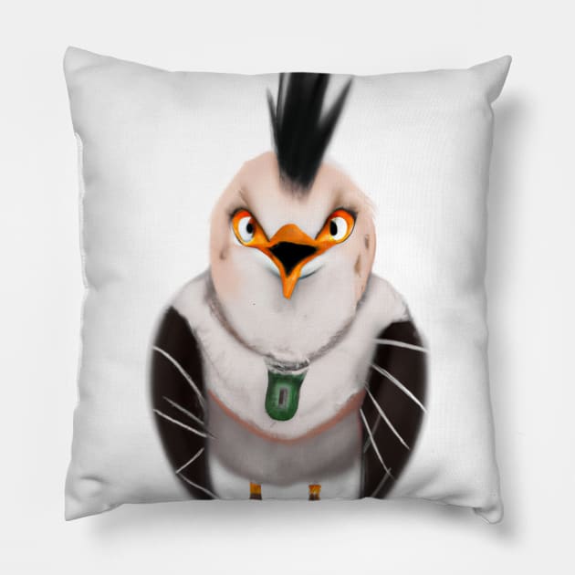 Cute Cuckoo Drawing Pillow by Play Zoo