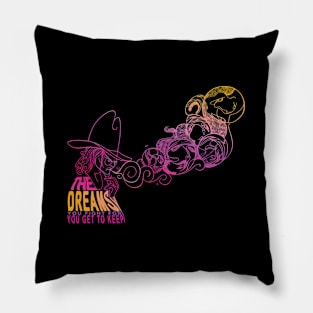 The Dreams You Fight For You Get To Keep Johnny Depp Black T-Shirt Pillow