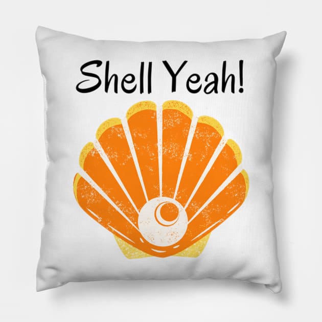 Shell Yeah! Pillow by BuddiccaDesigns