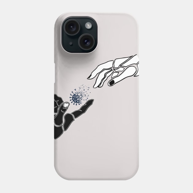 two hands reaching towards each other Phone Case by Dasart