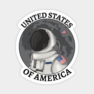 astronaute usa flag Magnet