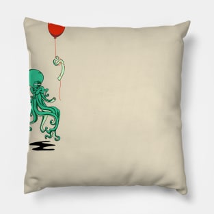 squid zombie and balloon Pillow
