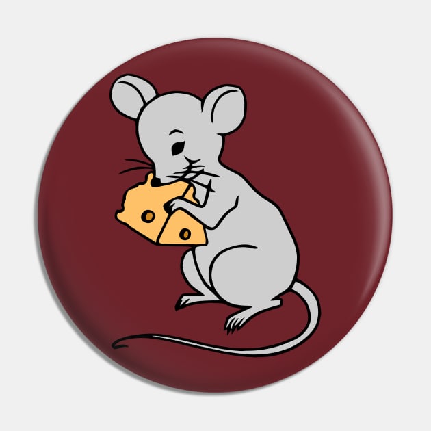 Mouse with Cheese Pin by KayBee Gift Shop