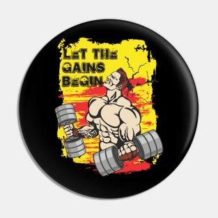 Let the gains begin - Crazy gains - Nothing beats the feeling of power that weightlifting, powerlifting and strength training it gives us! A beautiful vintage design representing body positivity! Pin