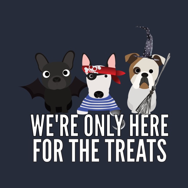 English Bull Terriers Halloween Trick or Treat by DoggyStyles