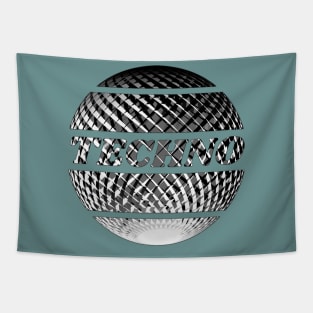 Silver Techno disco ball Tapestry