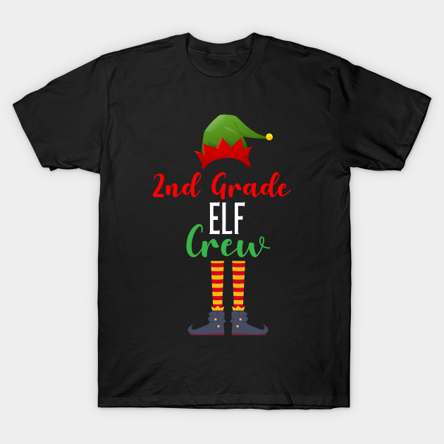Discover Second grade Elf Crew - Elf Christmas Pajamas - T-Shirt