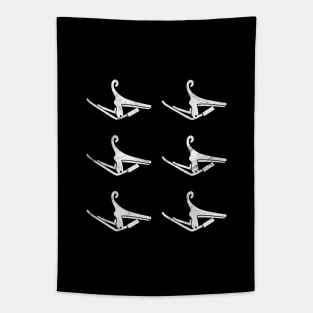 Guitar Capo Dark Theme Tapestry