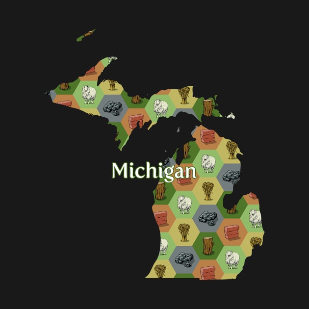 Michigan State Map Board Games by adamkenney