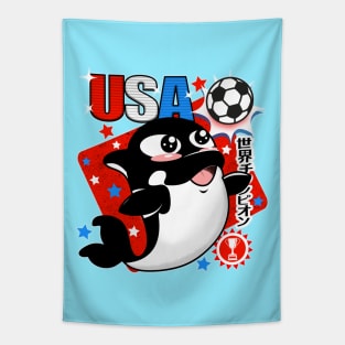 USA Soccer Champs Tapestry