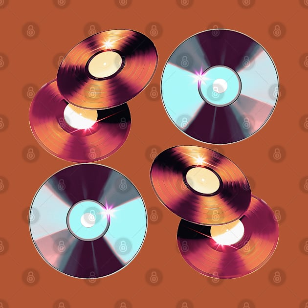 Retro CD DVD discs by F-for-Fab