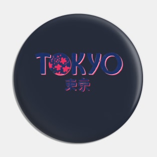 Tokyo Text Design Pin
