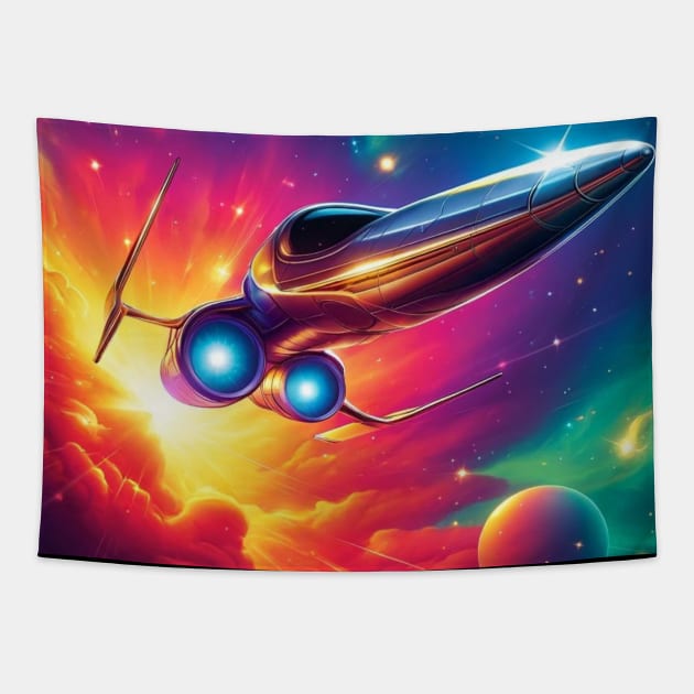 Human spaceflight extraordinary journey beyond Earth Tapestry by TaansCreation 