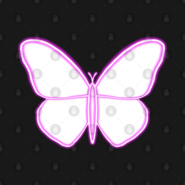 Pink butterfly neon by hcohen2000