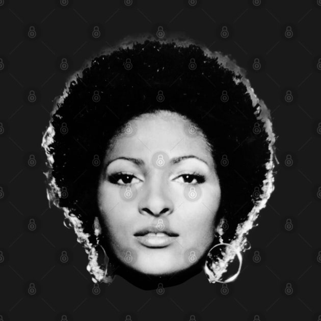 Pam Grier / Vintage Blaxploitation BW Art by Jokotingkir