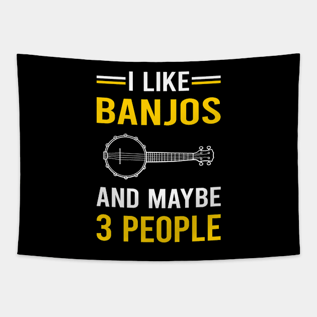 3 People Banjo Banjoist Tapestry by Good Day