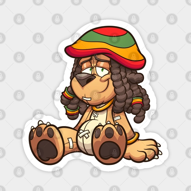 Rastafarian bear Magnet by memoangeles