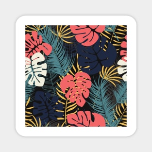 Tropical Leaf Pattern Magnet