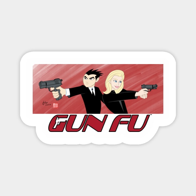 Gun Fu Magnet by howardshum