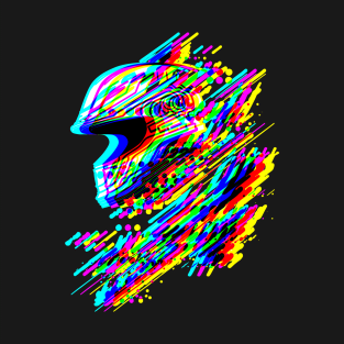 Racing helmet glitch color T-Shirt