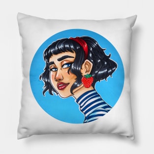 Strawberry Girl Pillow