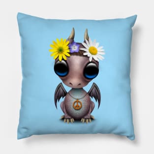 Cute Baby Dragon Hippie Pillow