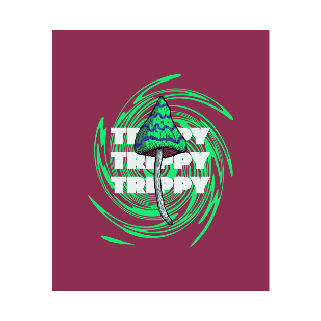 Trippy Mushroom Design by Tip Top Tee's