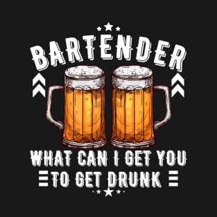 Funny Bartender Sayings Design T-Shirt