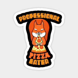 Professional Pizza Eater Squirrel Foodie Gift Magnet