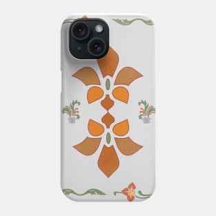 Art Nouveau and Art Deco on gray background Phone Case