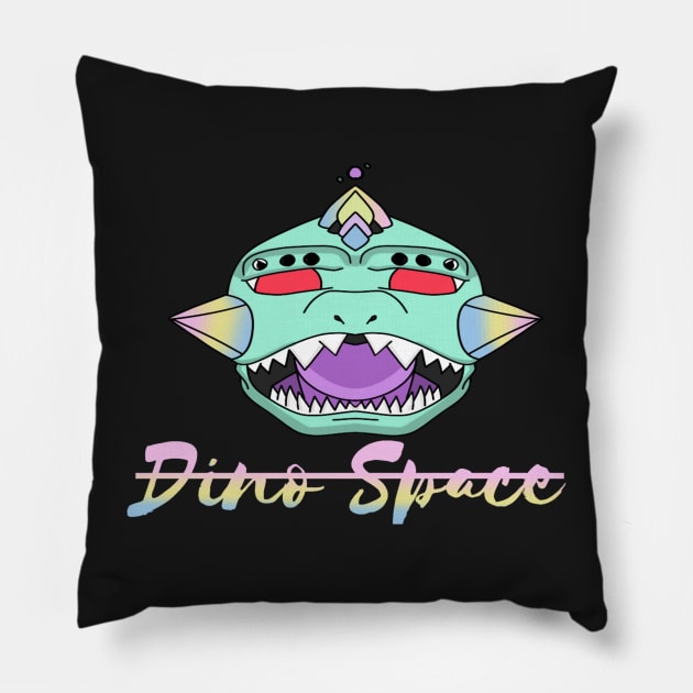 Dino Space x1 Pillow by Kay beany