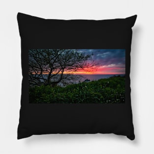 Sunset at Killer Whale Rock Pillow