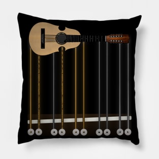 Puerto Rican Cuatro Guitar Pillow