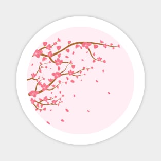 Pink cherry blossom Magnet