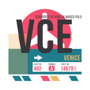 Venice (VCE) Airport Code Baggage Tag T-Shirt