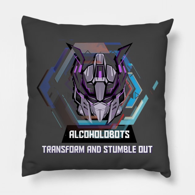 Alcoholobots Pillow by Jagermus Prime