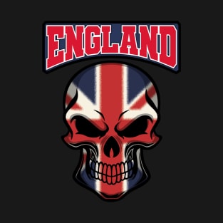 ENGLAND FLAG IN A SKULL EMBLEM T-Shirt