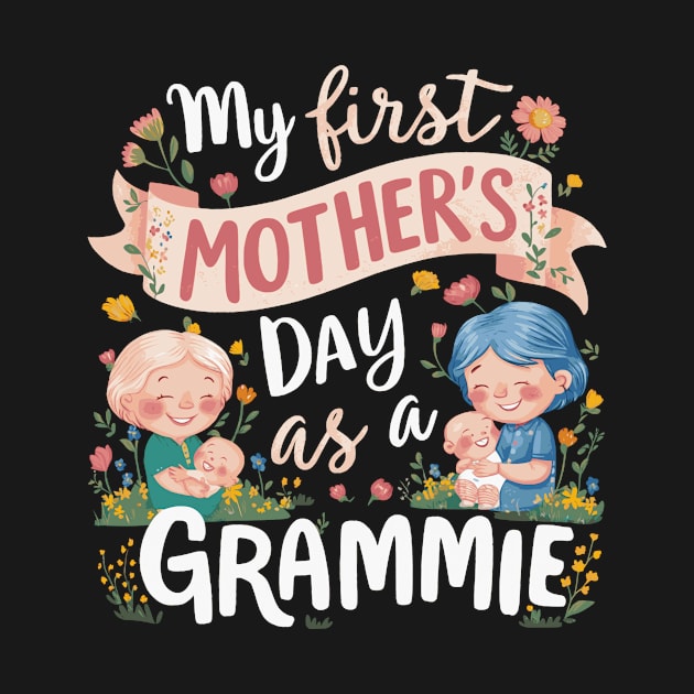 Womens Funny Mothers Day 2024 My first Mother's day as a grammie by YOUNESS98