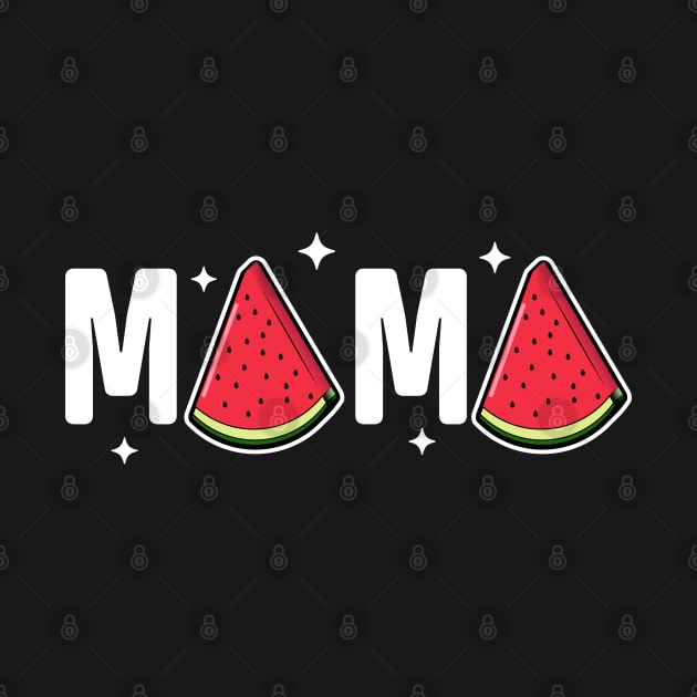 Mama Watermelon Summer Fruit Watermelon Slice Mothers Day by OrangeMonkeyArt