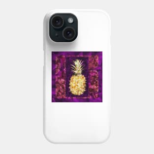 Posh Pineapple on Purple Phone Case