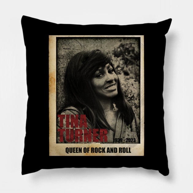 Tina Turner Photo 1970s Vintage Aesthetic // Queen of rock and roll Pillow by kumurkumur