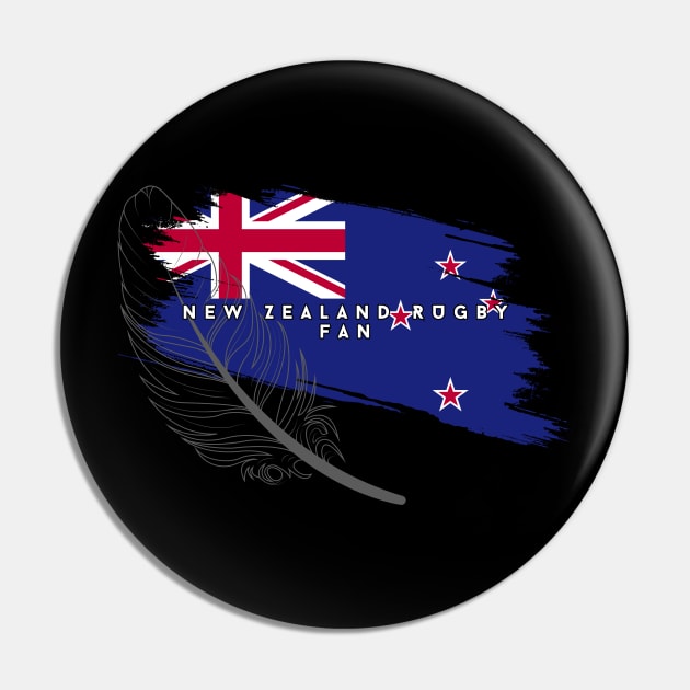 Minimalist Rugby Part 3 #009 - New Zealand Rugby Fan Pin by SYDL