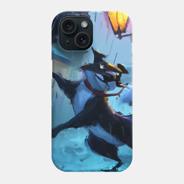 Dedicated Dog Practices Karate in the Rain Phone Case by Star Scrunch