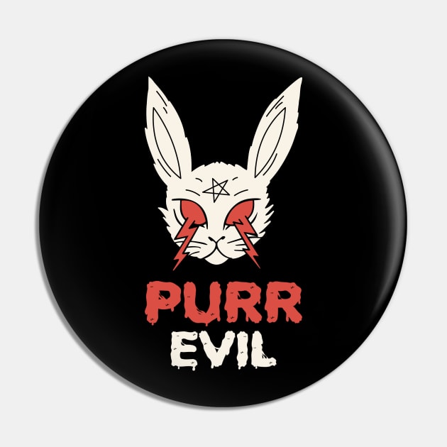 Purr Evil Halloween Spooky Cat Pin by nmcreations